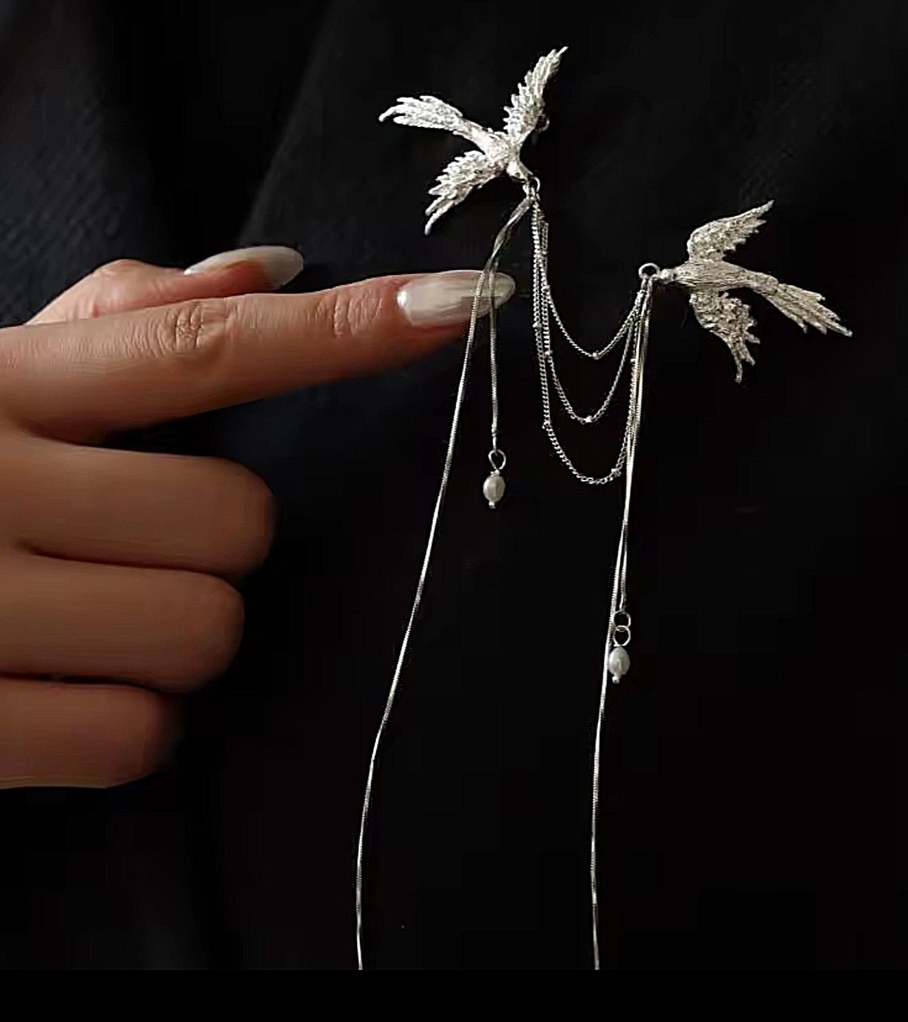 Elegant twin bird brooch - Image 3